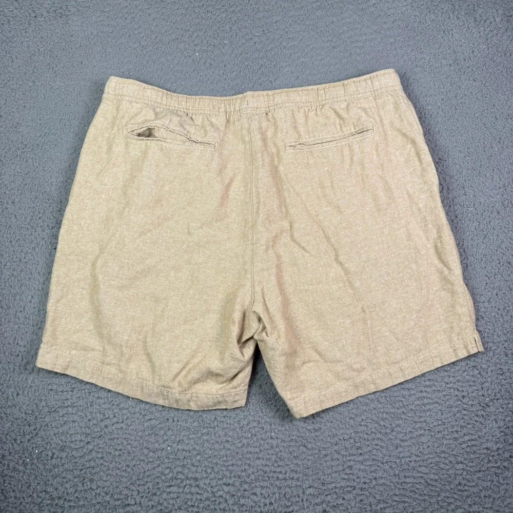Banana Republic Shorts Mens XL Tan Linen Blend Deck 7